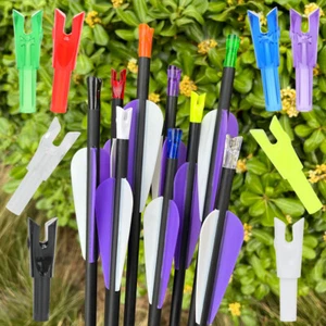 50PCS Archery Arrow Nocks Insert ID6.2mm Arrow Shaft Tail Plastic DIY Shooting - Picture 1 of 25