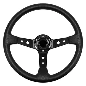 LOSCHEN Universal Racing Lenkrad 6 Bolzen Griff Vinyl Leder Deep Disc mit Horn - Bild 1 von 6