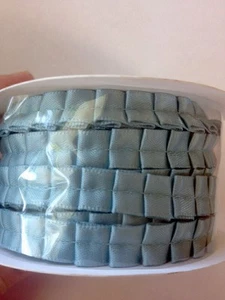 "BAJA BREEZE" Stampin'Up! RETIRED 3/8" Satin Pleated Ribbon 5 Yards each Roll - Picture 1 of 3