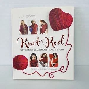 Knit Red By Laura Zander Hardcover Knitting Patterns First Edition - Picture 1 of 19