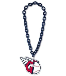 CLEVELAND GUARDIANS 38" BIG CHAIN NECKLACE WITH FOAM LOGO MLB LICENSED - Picture 1 of 1