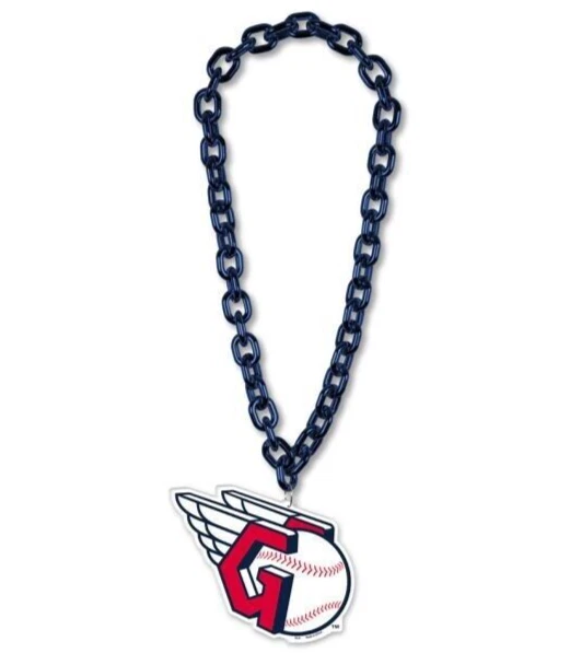 CLEVELAND GUARDIANS 38" BIG CHAIN NECKLACE WITH FOAM LOGO MLB LICENSED - Image 1 of 1