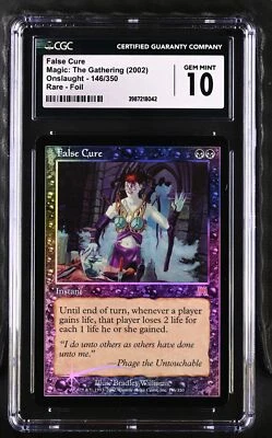 FALSE CURE Onslaught Foil Rare CGC 10 MTG [Nostalgium] - Image 1 of 2