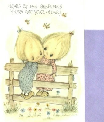 Tarjeta de felicitación Betsey Clark feliz cumpleaños amiga hermana cerca brillo sello Foto 1 de 3