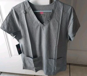 Natural Uniforms Women's Modern Fit Cool Stretch Scrub Set Gray Sz Med. New - Picture 1 of 2