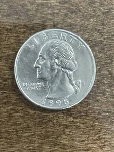 1995 D Washington 25C Quarter With Clad Layer Error On Back - Picture 1 of 2