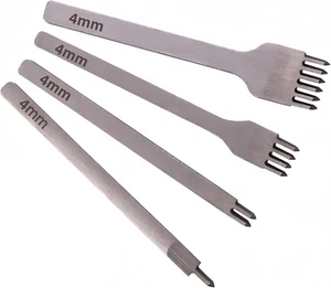 Leather Craft Kits Pricking Irons,Profession Diamond Lacing Stitching Chisel Set - Picture 1 of 12