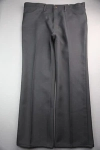 Vintage Men's Wrangler 82BK Sta Prest Polyester Pants USA Black Sz 42x30 (41x30) - Picture 1 of 9