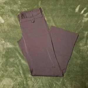 Wrapper Juniors 11 Black Pants No Pockets Flat Waistband Faux Button Stretch Vtg - Picture 1 of 5