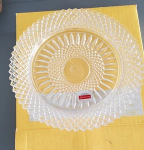 2 Avon 92nd Plate Fostoria Door Knocker Great Oak Lead Cut Crystal In Box - Picture 1 of 4