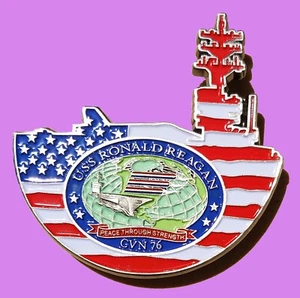  MONEDA DESAFÍO RONALD REAGAN CVN-76 MARINA DE ESTADOS UNIDOS JEFE SUBOFICIAL CPO 2" 96 - Imagen 1 de 3