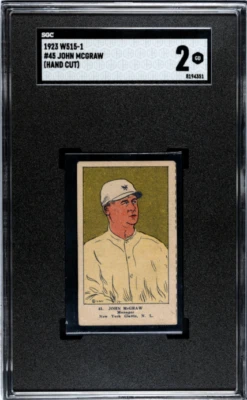 John Mcgraw 1923 W515-1 45 - SGC 2 HOF HIGH END Foto 1 de 2