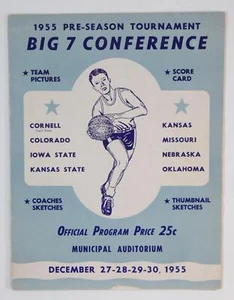 1955 Big 7 Conference Official Program December 27-30 Basketball KU Cornell - Picture 1 of 4