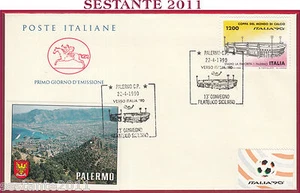 ITALIA FDC CAVALLINO PALERMO VERSO ITALIA '90 CONVEGNO FILATELICO 1990 U903 - Imagen 1 de 1