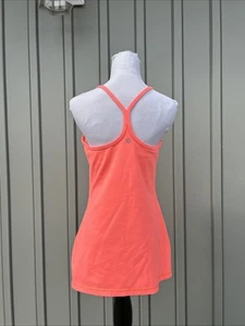 Lululemon Women’s Power Y Tank Heathered Racer Back Tank top Size 10 Orange - Picture 1 of 12