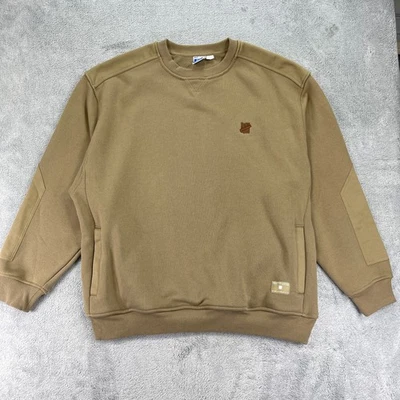 Undefeated Athletics Sweatshirt Mens XL Beige Cotton Pockets Embroidered Logo - Image 1 of 4
