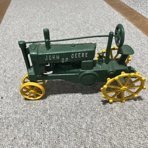 Vintage Cast Iron John Deere OP Tractor - Picture 1 of 5