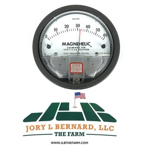 DWYER, 2000-0, MAGNEHELIC DIFFERENTIAL PRESSURE GAUGE, 0-60" PASCALS, 15PSI, NEW - Picture 1 of 12