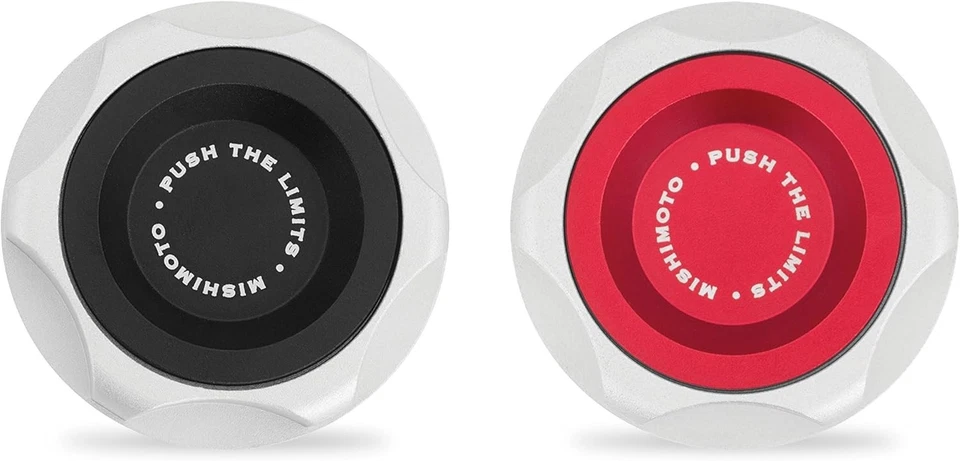 Tapa de llenado de aceite de aluminio Mishimoto MMOFC-SUB-BK compatible con Subaru - negra Foto 1 de 2