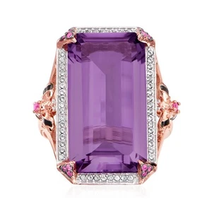 Ross-Simons Amy & Multi-Gmstn Bumblebee Rng in 18k Rose Gold Plate - Picture 1 of 5