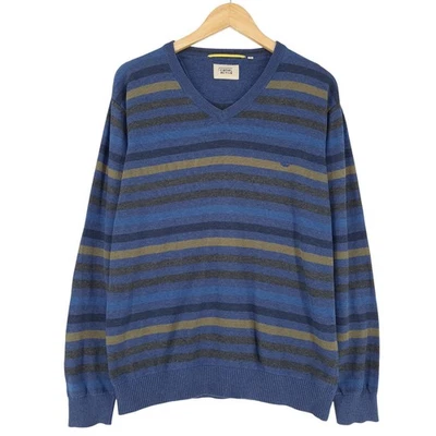 Suéter Camel Active Para Hombre Rayas Lana Algodón Ip3 Talla L - Imagen 1 de 4