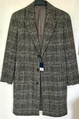 Stafford Men's Topcoat Wool Blend Black/Tan New with Tags Sizes L & S 80% Off - Image 1 of 4