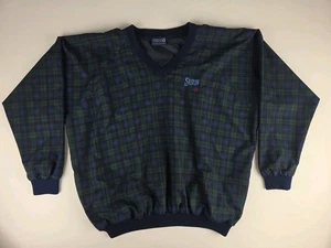 Vintage Srixon Golf Sz XL PLAID V Neck Pullover Sweater SUNDERLAND OF SCOTLAND - Picture 1 of 9