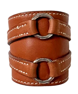 HERMES NATURAL BARENIA LEATHER BRACELET - Picture 1 of 15