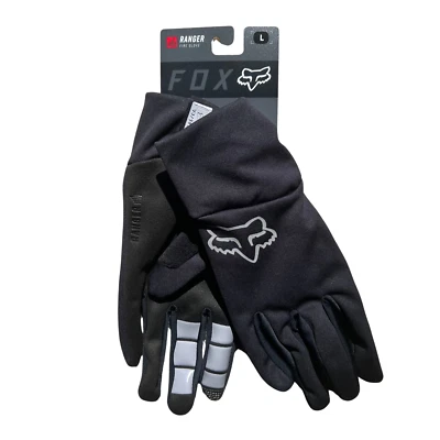 Guantes de motocross Fox Ranger Fire para mujer grandes negros resistentes al agua Foto 1 de 4