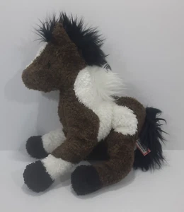 Douglas Cuddle Toys Horse 9" White And Brown Stuffed Plush Animal Mustang Pony - Picture 1 of 6