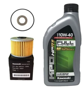 Kawasaki KLX 110 KLX 110R RL L OEM Synthetic Oil Change Kit Oil Filter & Gaskets - Picture 1 of 6