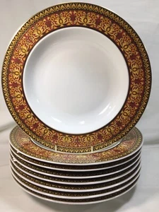 (8) VERSACE by Rosenthal, Germany "Medusa" 8.75 Inch RIM SOUP PLATES - Mint! - Picture 1 of 11