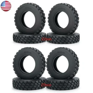 1/2/4pcs Rubber Tire Tyre 85MM OD for RC 1/14 Tamiya Tractor Truck Wheel Rims US - Picture 1 of 20