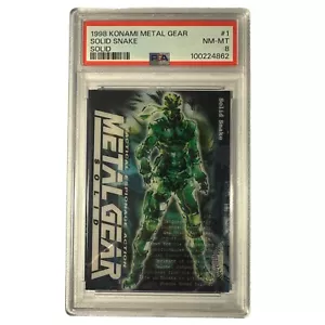1998 Konami Metal Gear Solid Trading Card #1 Solid Snake | PSA 8 - Picture 1 of 3