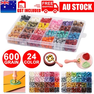 600pc Colour Sealing Wax Mix Metallic Stick Beads Stamp Seal Candle Envelope VIC - Picture 1 of 11