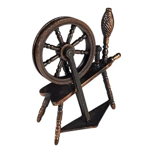 Dollhouse Durham Industries Die-Cast Metal Small Spinning Wheel Vintage - Picture 1 of 8