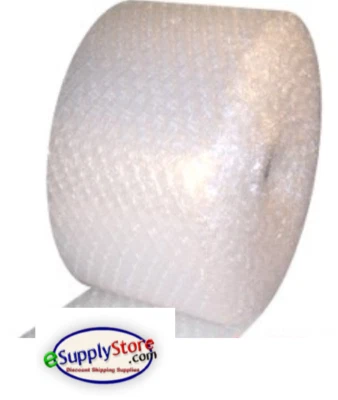 100 ft 5/16" MEDIUM BUBBLE CUSHIONING WRAP 12" wide-FREE SHIPPING - 1 Roll - Image 1 of 2