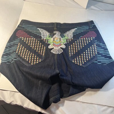 Miskeen Embroidered Jeans Eagle Wrap Around Print 44x26 - Image 1 of 4