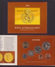 1986 Australia International Year of Peace UNC Uncirculated Mint Coin Set 