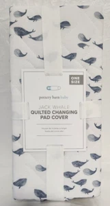 Pottery Barn Baby Jack Whale Quilted Changing Pad Cover One Size White Multi - Picture 1 of 2