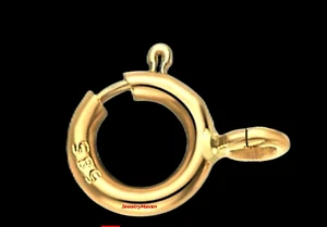 6mm STANDARD WEIGHT 14k Yellow Gold 5.9mm Spring Ring Clasp OPEN Jump Ring USA - Picture 1 of 4