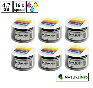 300 Traxdata Full White Inkjet Printable Blank DVD-R 16x Discs 4.7GB Ritek DVD - Picture 1 of 3