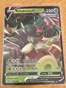 Pokémon TCG Rillaboom V Fusion Strike 022/264 Holo Ultra Rare Holo - Picture 1 of 4