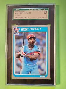 1985 Fleer Kirby Puckett #286 SGC 96 Rookie RC HOF