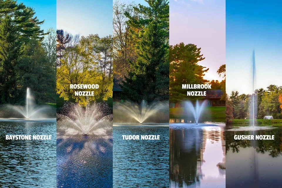 Scott Aerator Great Lakes Large Pond Fountain 3/4 hp 115V, 5 Patterns 100ft Cord - Image 1 of 4