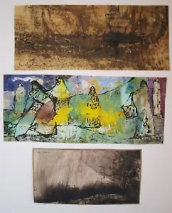 Theyre Lee-Elliott (1903-1988) 3 x abstrakte Gemälde (beschädigter, gebrauchter Zustand) - Bild 1 von 8