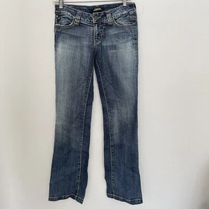 Serfontaine Jeans Bootcut Womens Size 26 Medium Wash Studded Pockets Y2K - Picture 1 of 12