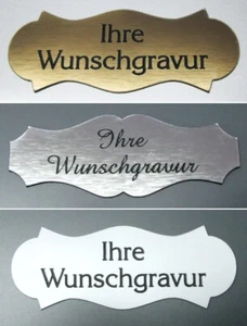 Türschild Klingelschild Namensschild Briefkastenschild mit Gravur Selbstklebend - Bild 1 von 11