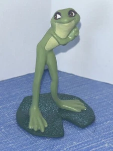 Disney Princess and the Frog Tiana as Frog PVC Figure Glitter Lily Pad - Picture 1 of 5