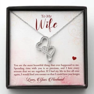 Custom To My Wife Necklace, Christmas Gifts For Women, Anniversary Gift For Wife - Picture 1 of 10